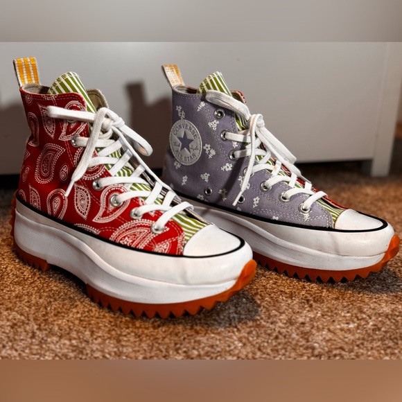 Converse Run Star Hike Platform High 'Floral & Paisley' Women Shoe Size 6.5 - Picture 2 of 15